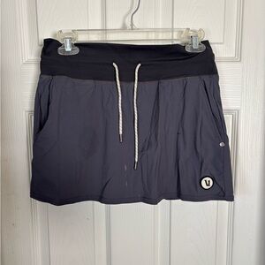 Vuori Black and Gray Mini Skirt